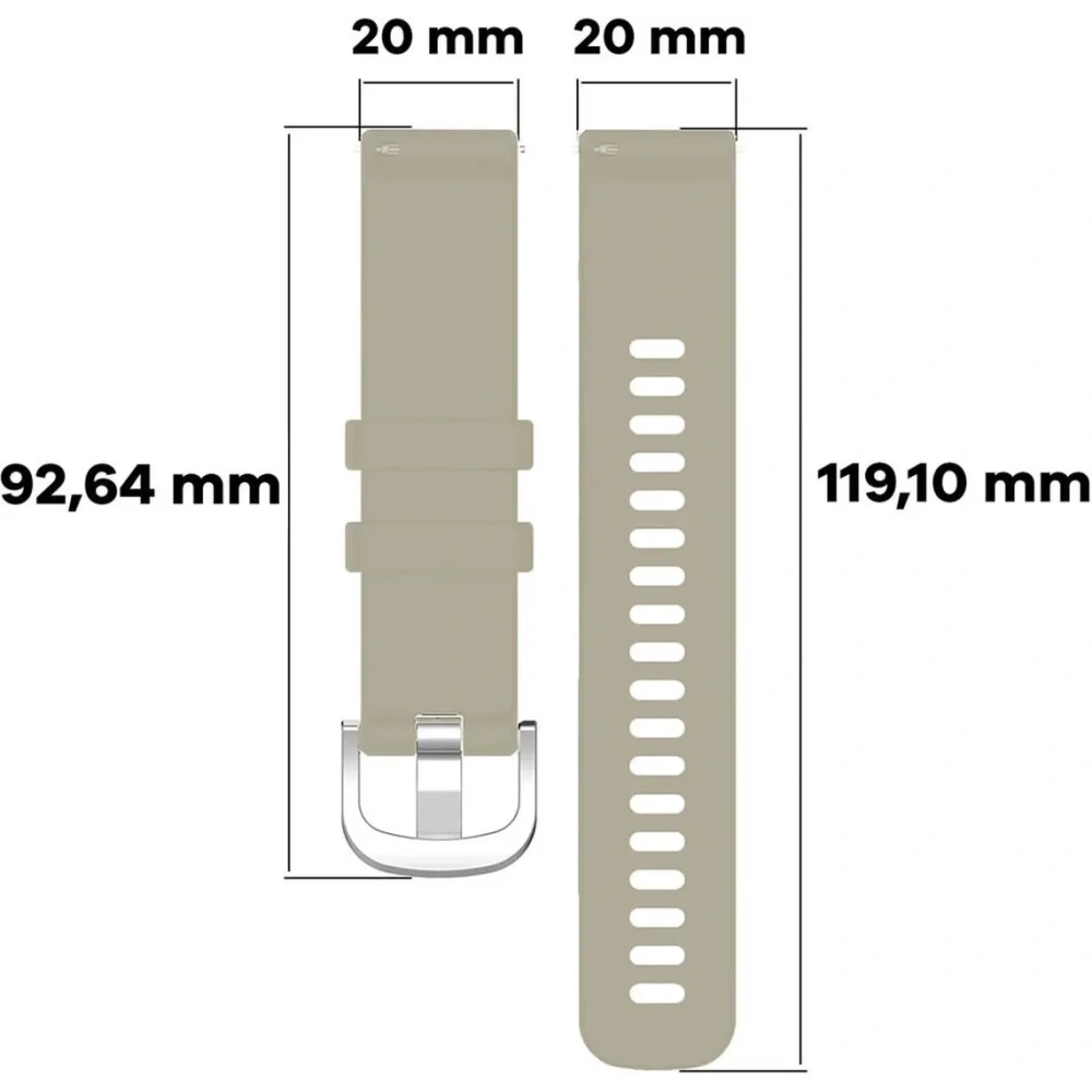Hurtownia GSM - Pasek Bizon Strap Watch Silicone Pro do Garmin Vivoactive 5 jasnoszary - BIZ3736 - {ean13} - Hurt