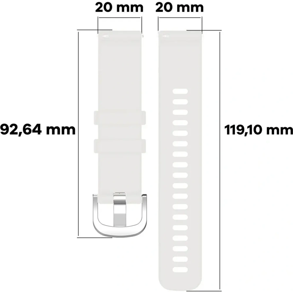 Hurtownia GSM - Pasek Bizon Strap Watch Silicone Pro do Garmin Vivoactive 5 biały - BIZ3739 - {ean13} - Hurt