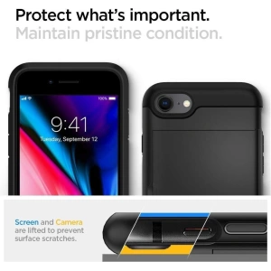 Etui Spigen Slim Armor CS Apple iPhone SE 2022/SE 2020/8/7 Black