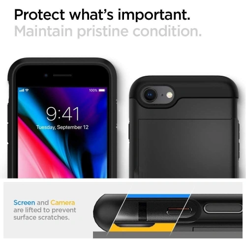 Etui Spigen Slim Armor CS Apple iPhone SE 2022/SE 2020/8/7 Black