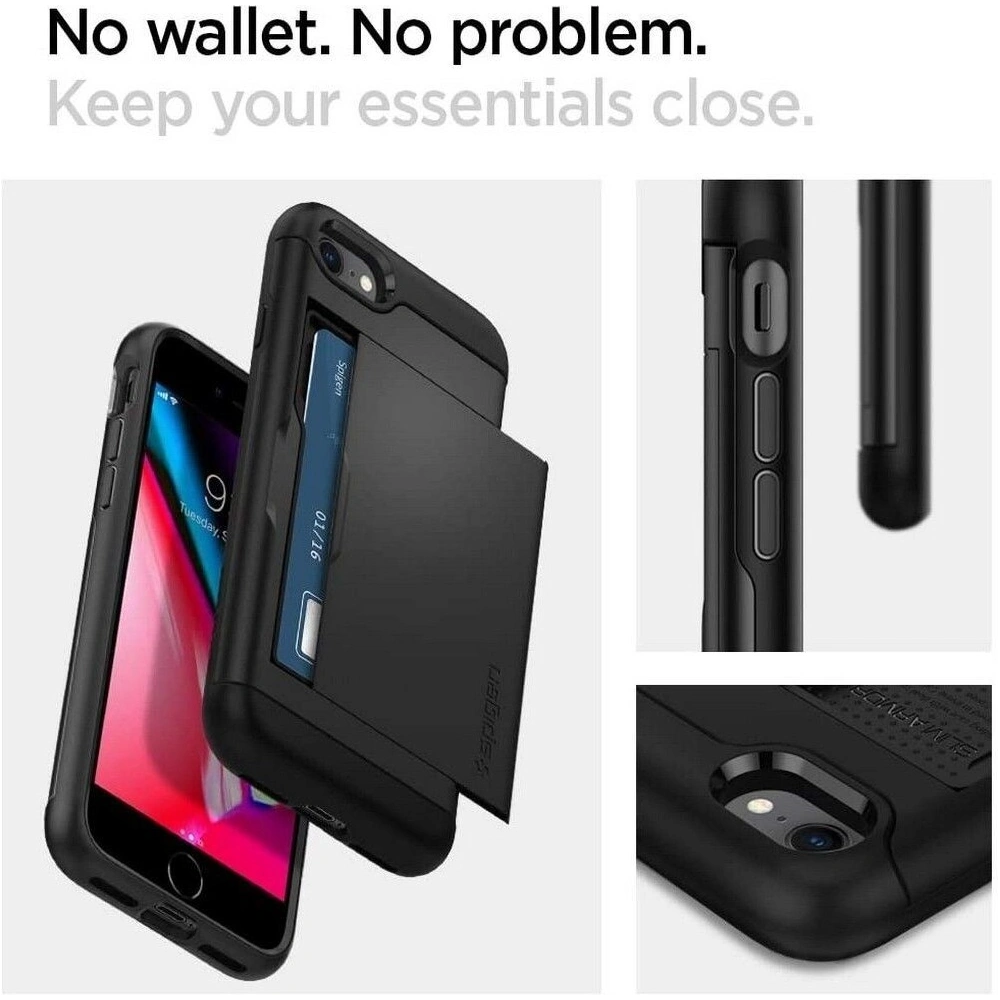Hurtownia GSM - Etui Spigen Slim Armor CS Apple iPhone SE 2022/SE 2020/8/7 Black - SPN1062BLK - {ean13} - Hurt