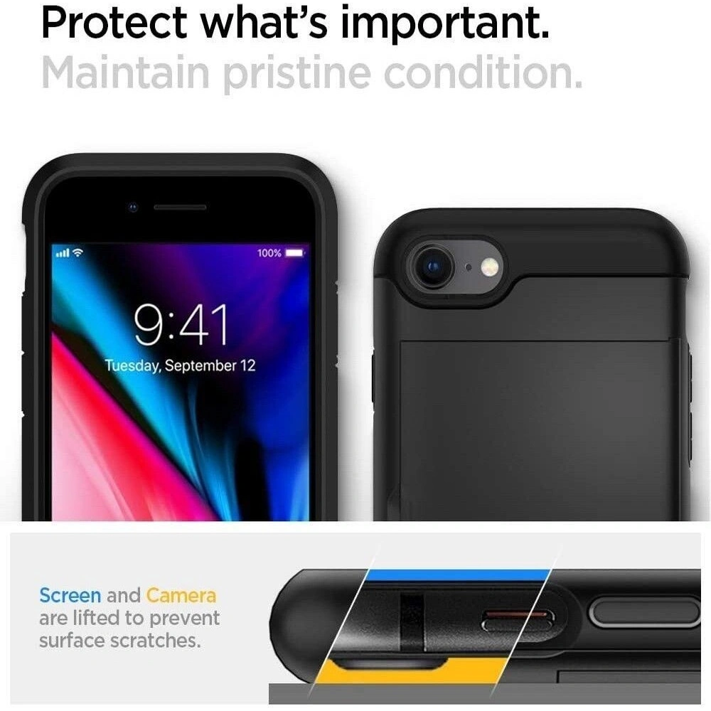 Hurtownia GSM - Etui Spigen Slim Armor CS Apple iPhone SE 2022/SE 2020/8/7 Black - SPN1062BLK - {ean13} - Hurt