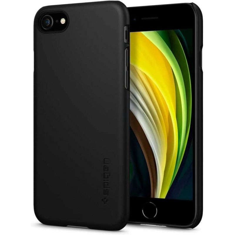 Hurtownia Spigen - 8809466645433 - SPN1063BLK - Etui Spigen Thin Fit Apple iPhone SE 2022/SE 2020/8/7 Black - B2B homescreen