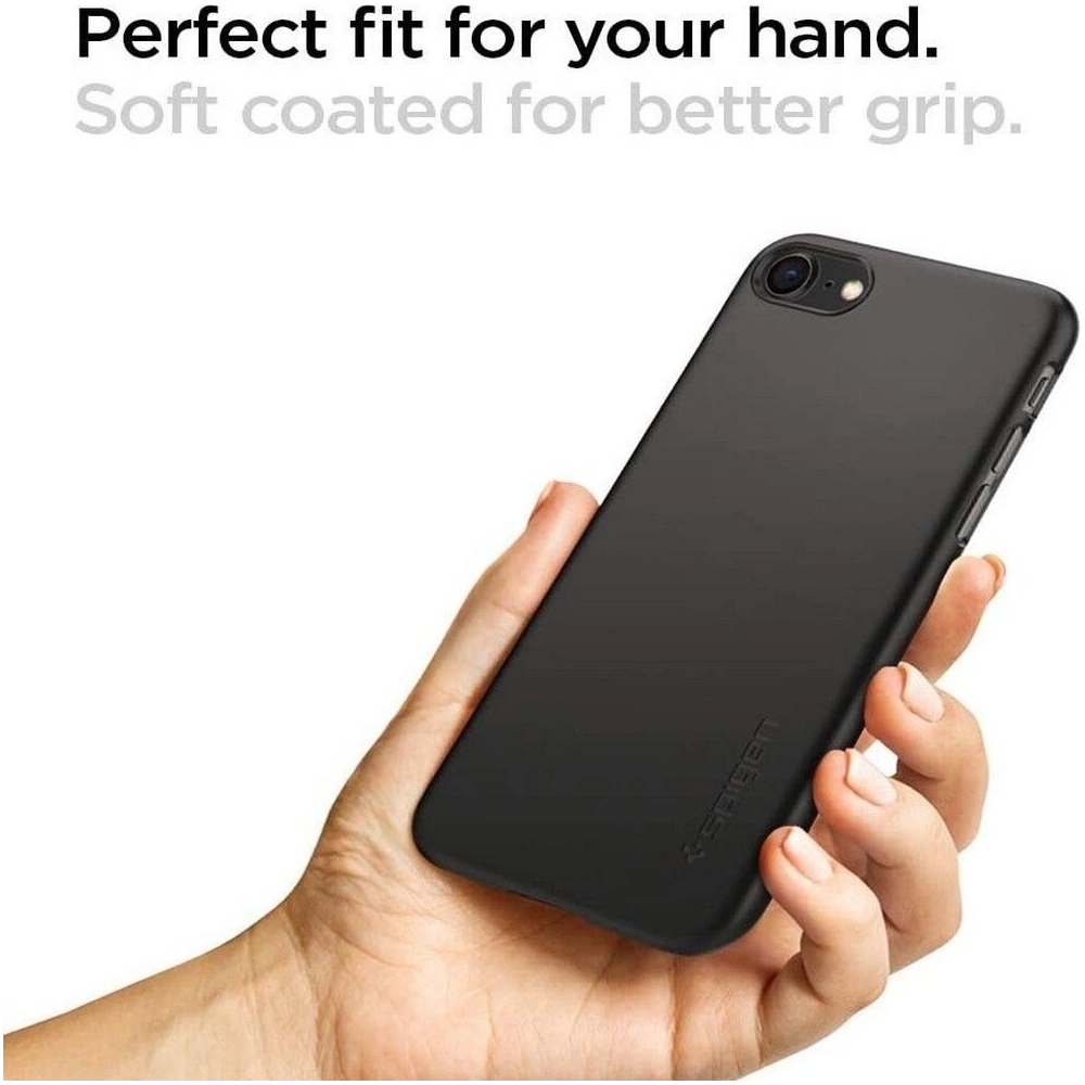 Hurtownia GSM - Etui Spigen Thin Fit Apple iPhone SE 2022/SE 2020/8/7 Black - SPN1063BLK - {ean13} - Hurt