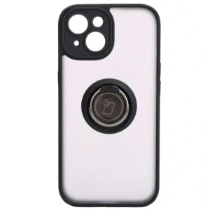 Hurtownia GSM - Etui z uchwytem na palec Bizon Case Hybrid Ring do Apple iPhone 15 kouřové s černým rámem - BIZ3764 - {ean13} - Hurt