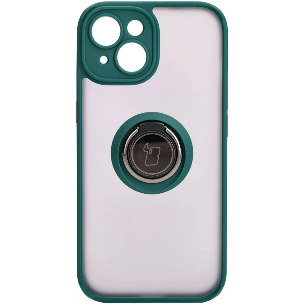 Hurtownia GSM - Bizon Case Hybrid Ring Apple iPhone 15 fumuriu cu un cadru verde închis - BIZ3766 - {ean13} - Hurt