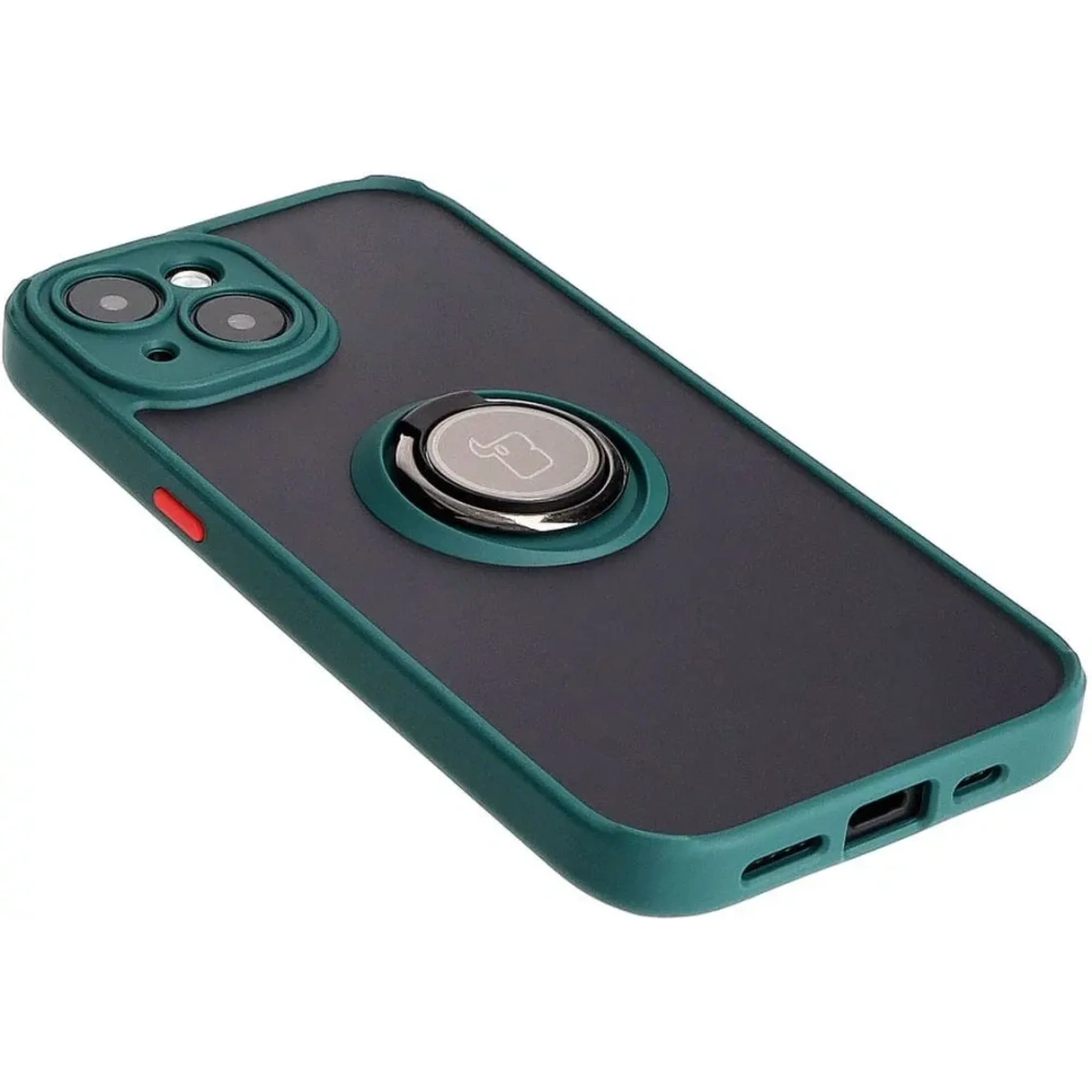 Hurtownia GSM - Bizon Case Hybrid Ring Apple iPhone 15 fumuriu cu un cadru verde închis - BIZ3766 - {ean13} - Hurt