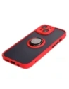 Hurtownia GSM - Bizon Case Hybrid Ring Apple iPhone 15 fumuriu cu un cadru roșu - BIZ3767 - {ean13} - Hurt