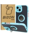 Hurtownia GSM - Bizon Case Hybrid Ring Apple iPhone 15 fumuriu cu un cadru albastru deschis - BIZ3768 - {ean13} - Hurt