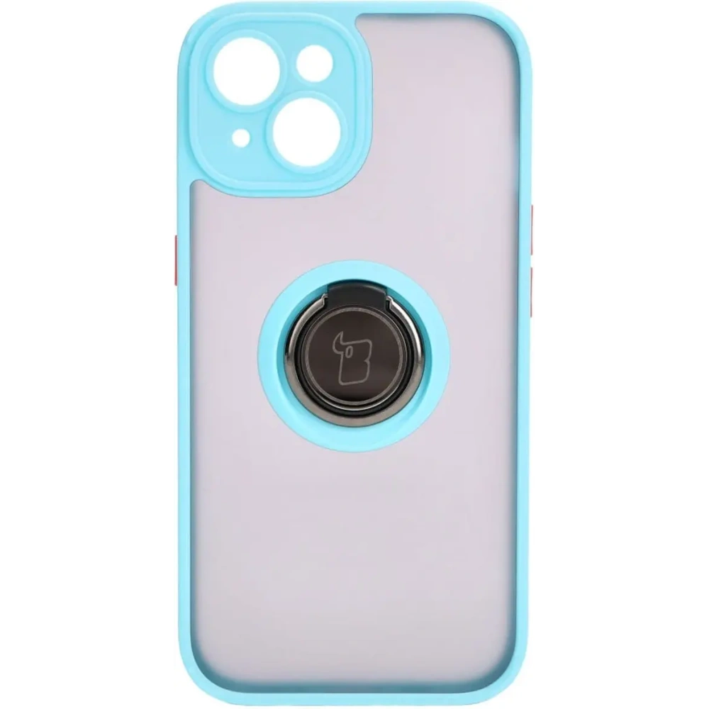 Hurtownia GSM - Bizon Case Hybrid Ring Apple iPhone 15 fumuriu cu un cadru albastru deschis - BIZ3768 - {ean13} - Hurt