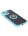 Hurtownia GSM - Bizon Case Hybrid Ring Apple iPhone 15 fumuriu cu un cadru albastru deschis - BIZ3768 - {ean13} - Hurt