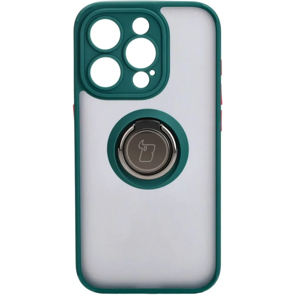 Hurtownia GSM - Bizon Case Hybrid Ring Apple iPhone 15 Pro füstös sötétzöld kerettel - BIZ3772 - {ean13} - Hurt