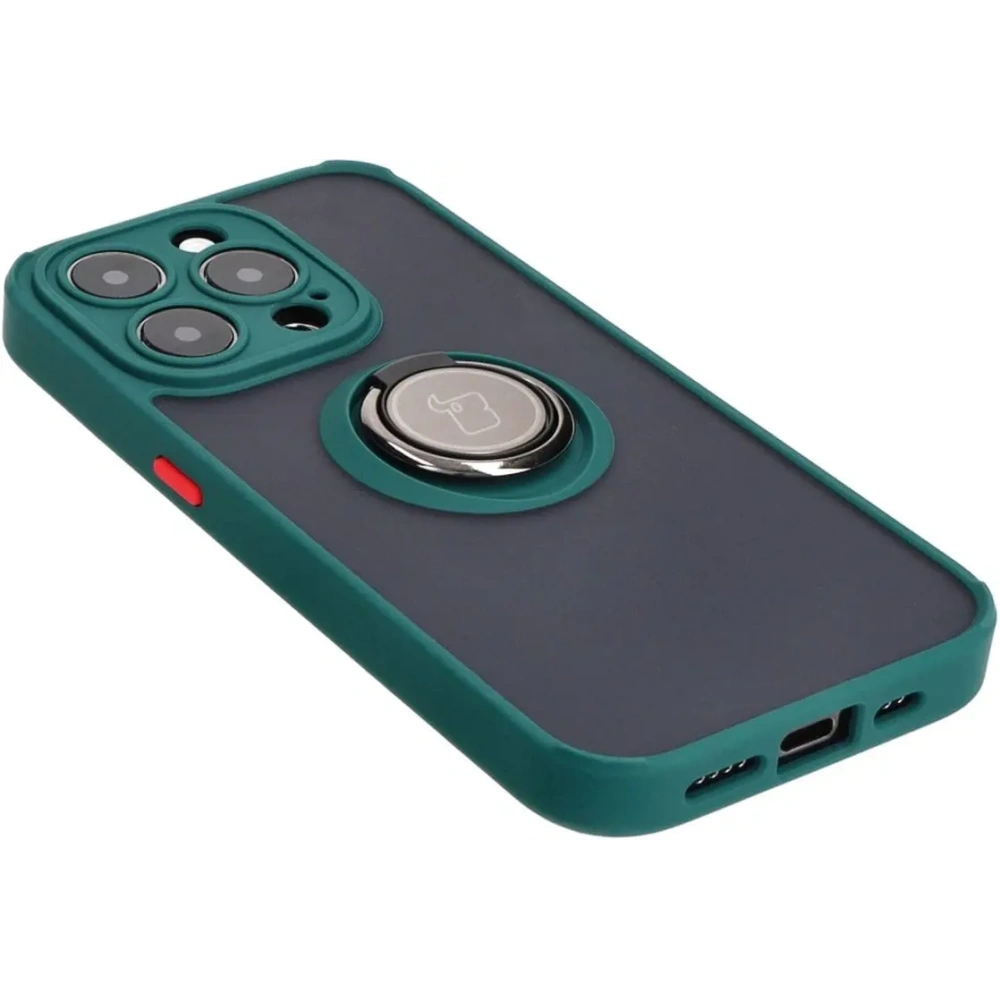 Hurtownia GSM - Bizon Case Hybrid Ring Apple iPhone 15 Pro füstös sötétzöld kerettel - BIZ3772 - {ean13} - Hurt
