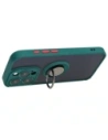 Wholesale Bizon Case Hybrid Ring Apple iPhone 15 Pro smoky with a dark green frame - BIZ3772 - {ean13} - Hurt