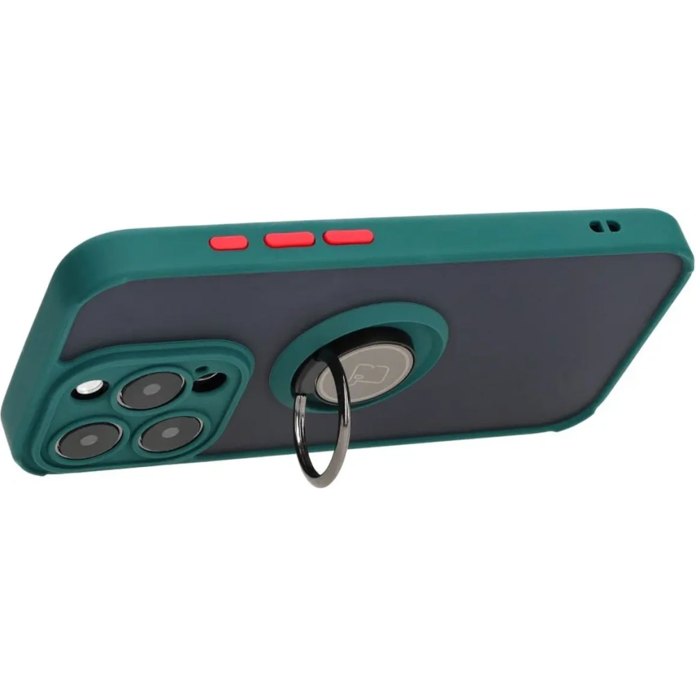 Hurtownia GSM - Bizon Case Hybrid Ring Apple iPhone 15 Pro füstös sötétzöld kerettel - BIZ3772 - {ean13} - Hurt