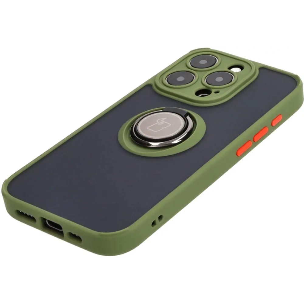 Hurtownia GSM - Bizon Case Hybrid Ring Apple iPhone 15 Pro füstös zöld kerettel - BIZ3773 - {ean13} - Hurt