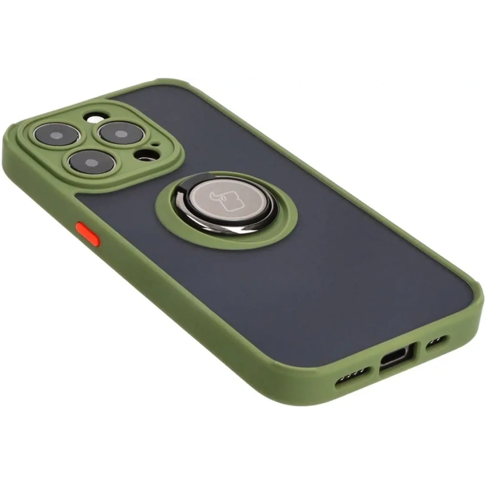Hurtownia GSM - Bizon Case Hybrid Ring Apple iPhone 15 Pro füstös zöld kerettel - BIZ3773 - {ean13} - Hurt