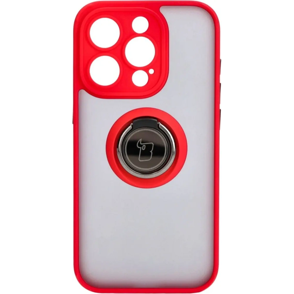 Hurtownia GSM - Bizon Case Hybrid Ring Apple iPhone 15 Pro füstös piros kerettel - BIZ3774 - {ean13} - Hurt