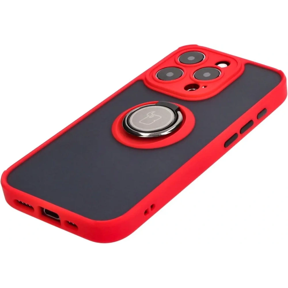 Hurtownia GSM - Bizon Case Hybrid Ring Apple iPhone 15 Pro füstös piros kerettel - BIZ3774 - {ean13} - Hurt