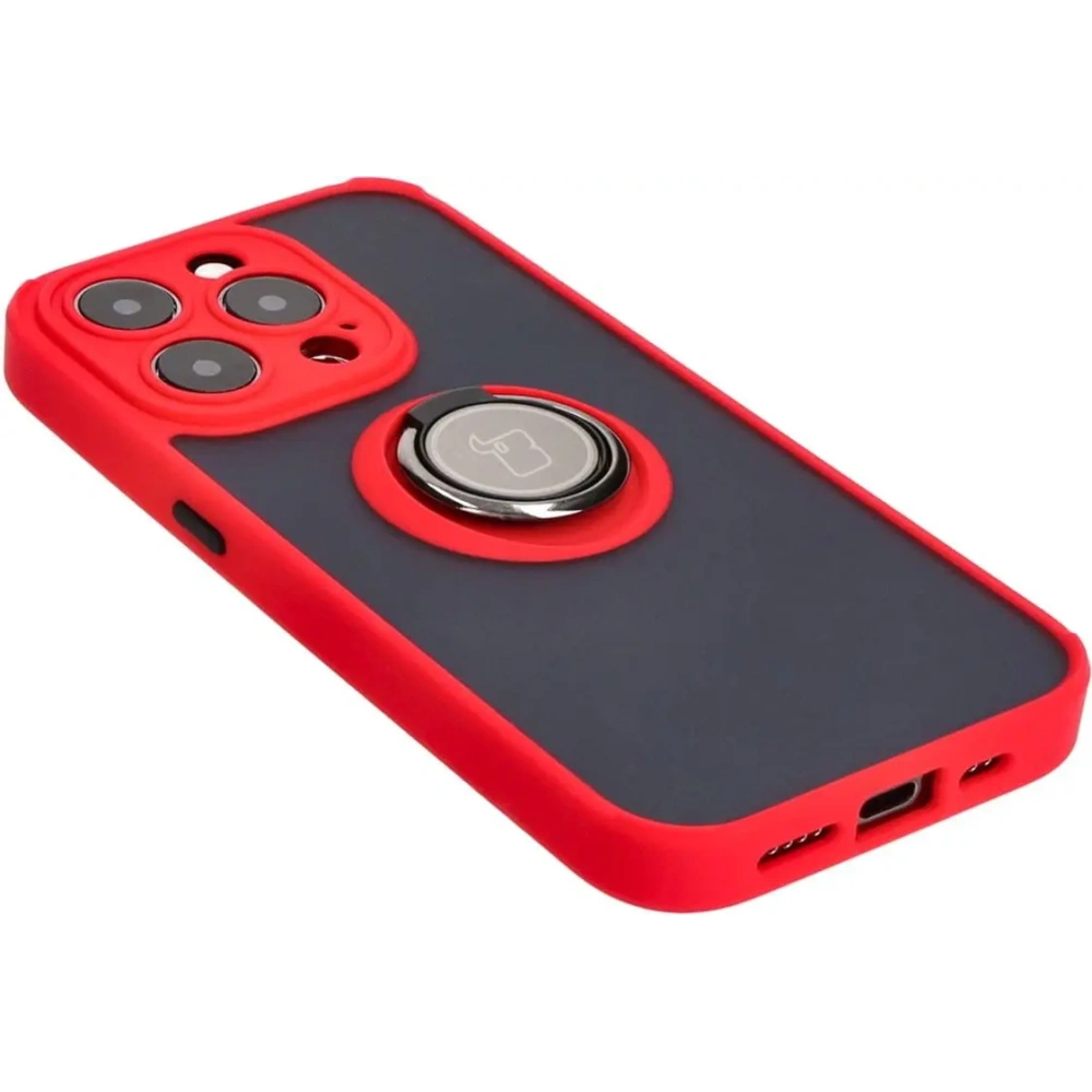 Hurtownia GSM - Bizon Case Hybrid Ring Apple iPhone 15 Pro füstös piros kerettel - BIZ3774 - {ean13} - Hurt