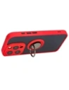 Hurtownia GSM - Etui z uchwytem na palec Bizon Case Hybrid Ring do Apple iPhone 15 Pro kouřové s červeným rámečkem - BIZ3774 - {ean13} - Hurt