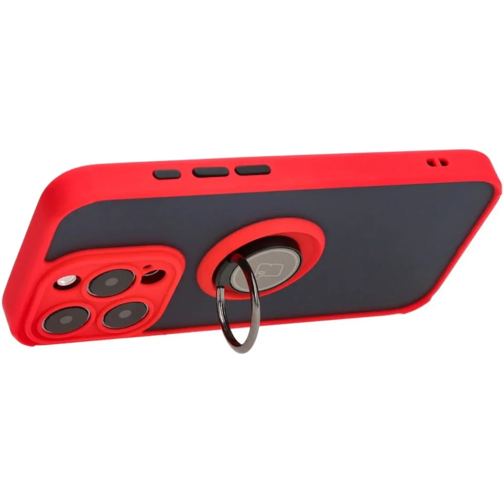 Hurtownia GSM - Bizon Case Hybrid Ring Apple iPhone 15 Pro rauchig mit einem roten Rahmen - BIZ3774 - {ean13} - Hurt