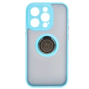 Hurtownia GSM - Bizon Case Hybrid Ring Apple iPhone 15 Pro füstös színben, világoskék kerettel - BIZ3775 - {ean13} - Hurt