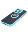 Hurtownia GSM - Etui z uchwytem na palec Bizon Case Hybrid Ring do Apple iPhone 15 Pro kouřové s jasně modrým rámečkem - BIZ3775 - {ean13} - Hurt