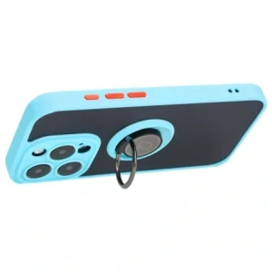 Hurtownia GSM - Bizon Case Hybrid Ring Apple iPhone 15 Pro füstös színben, világoskék kerettel - BIZ3775 - {ean13} - Hurt