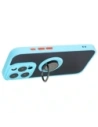 Wholesale Bizon Case Hybrid Ring Apple iPhone 15 Pro smoky with a light blue frame - BIZ3775 - {ean13} - Hurt