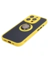 Hurtownia GSM - Etui z uchwytem na palec Bizon Case Hybrid Ring do Apple iPhone 15 Pro kouřové s žlutým rámečkem - BIZ3776 - {ean13} - Hurt