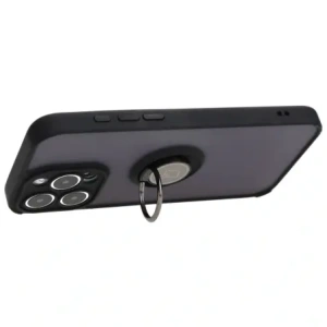 Wholesale Bizon Case Hybrid Ring Apple iPhone 15 Pro Max smoky with a black frame - BIZ3777 - {ean13} - Hurt