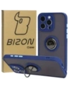 Hurtownia GSM - Etui z uchwytem na palec Bizon Case Hybrid Ring do Apple iPhone 15 Pro Max zakouřená s modrým rámečkem - BIZ3778 - {ean13} - Hurt