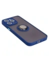 Hurtownia GSM - Etui z uchwytem na palec Bizon Case Hybrid Ring do Apple iPhone 15 Pro Max zakouřená s modrým rámečkem - BIZ3778 - {ean13} - Hurt