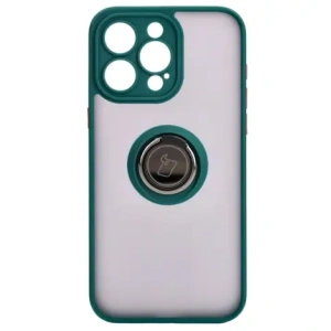 Hurtownia GSM - Bizon Case Hybrid Ring Apple iPhone 15 Pro Max rauchig mit einem dunkelgrünen Rahmen - BIZ3779 - {ean13} - Hurt