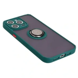 Hurtownia GSM - Bizon Case Hybrid Ring Apple iPhone 15 Pro Max rauchig mit einem dunkelgrünen Rahmen - BIZ3779 - {ean13} - Hurt
