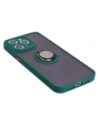 Hurtownia GSM - Etui z uchwytem na palec Bizon Case Hybrid Ring do Apple iPhone 15 Pro Max kouřové s tmavě zeleným rámečkem - BIZ3779 - {ean13} - Hurt