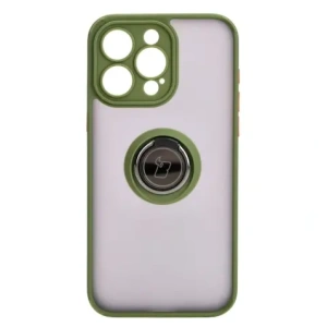 Hurtownia GSM - Bizon Case Hybrid Ring Apple iPhone 15 Pro Max rauchig mit einem grünen Rahmen - BIZ3780 - {ean13} - Hurt