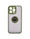 Hurtownia GSM - Etui z uchwytem na palec Bizon Case Hybrid Ring do Apple iPhone 15 Pro Max kouřové se zeleným rámečkem - BIZ3780 - {ean13} - Hurt
