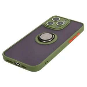 Hurtownia GSM - Bizon Case Hybrid Ring Apple iPhone 15 Pro Max rauchig mit einem grünen Rahmen - BIZ3780 - {ean13} - Hurt