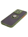 Hurtownia GSM - Etui z uchwytem na palec Bizon Case Hybrid Ring do Apple iPhone 15 Pro Max kouřové se zeleným rámečkem - BIZ3780 - {ean13} - Hurt