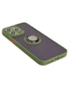 Hurtownia GSM - Etui z uchwytem na palec Bizon Case Hybrid Ring do Apple iPhone 15 Pro Max kouřové se zeleným rámečkem - BIZ3780 - {ean13} - Hurt