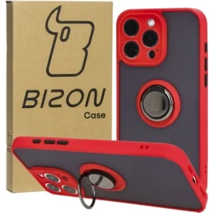 Hurtownia GSM - Bizon Case Hybrid Ring Apple iPhone 15 Pro Max rauchig mit rotem Rahmen - BIZ3781 - {ean13} - Hurt
