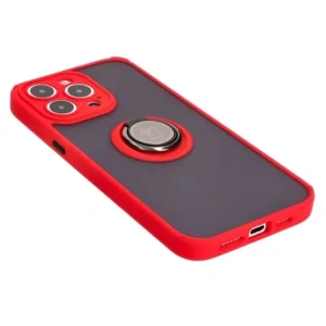 Hurtownia GSM - Bizon Case Hybrid Ring Apple iPhone 15 Pro Max rauchig mit rotem Rahmen - BIZ3781 - {ean13} - Hurt