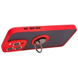 Wholesale Bizon Case Hybrid Ring Apple iPhone 15 Pro Max smoky with a red frame - BIZ3781 - {ean13} - Hurt