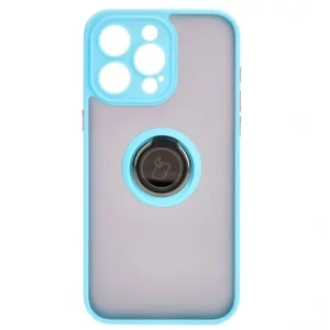 Hurtownia GSM - Bizon Case Hybrid Ring Apple iPhone 15 Pro Max rauchig mit einem hellblauen Rahmen - BIZ3782 - {ean13} - Hurt