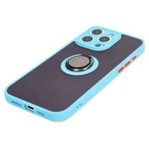 Hurtownia GSM - Bizon Case Hybrid Ring Apple iPhone 15 Pro Max rauchig mit einem hellblauen Rahmen - BIZ3782 - {ean13} - Hurt