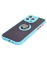 Hurtownia GSM - Etui s úchopem na prst Bizon Case Hybrid Ring do Apple iPhone 15 Pro Max kouřové s jasně modrým rámečkem - BIZ3782 - {ean13} - Hurt