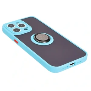 Hurtownia GSM - Bizon Case Hybrid Ring Apple iPhone 15 Pro Max rauchig mit einem hellblauen Rahmen - BIZ3782 - {ean13} - Hurt