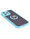 Hurtownia GSM - Etui s úchopem na prst Bizon Case Hybrid Ring do Apple iPhone 15 Pro Max kouřové s jasně modrým rámečkem - BIZ3782 - {ean13} - Hurt